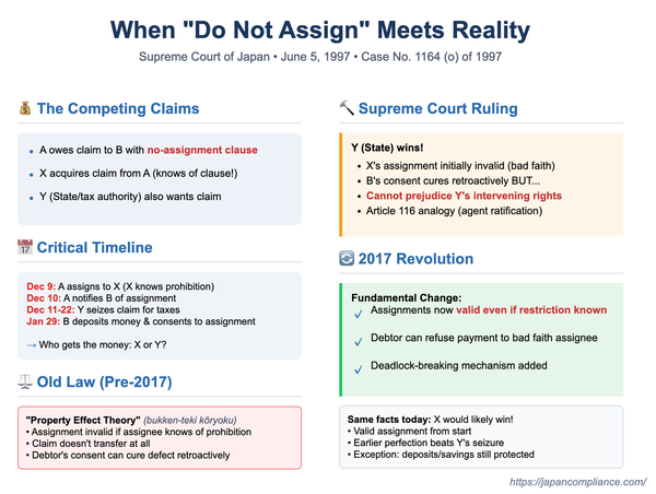 Assigned Claims with "No-Assignment" Clauses: A Look at Pre-2017 Japanese Law and Third-Party Rights