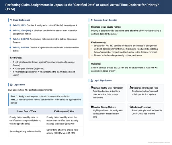 Perfecting Claim Assignments in Japan: Is the "Certified Date" or Actual Arrival Time Decisive for Priority?