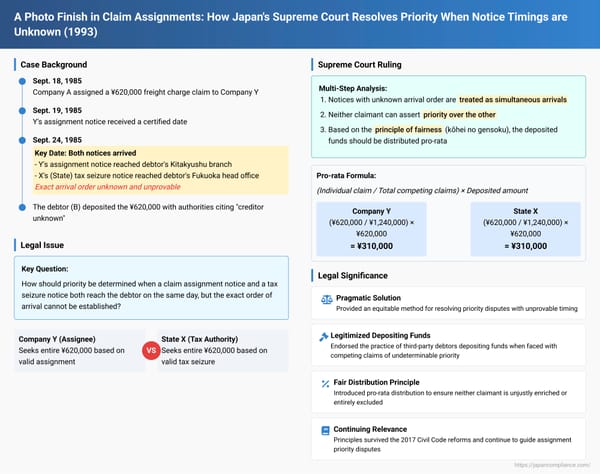 A Photo Finish in Claim Assignments: How Japan's Supreme Court Resolves Priority When Notice Timings are Unknown
