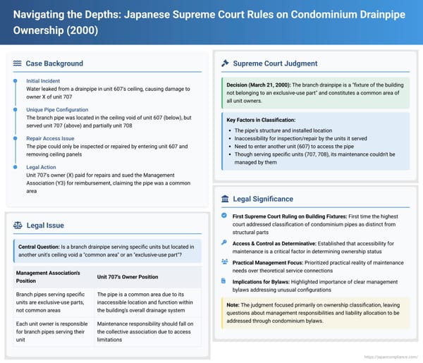 Navigating the Depths: Japanese Supreme Court Rules on Condominium Drainpipe Ownership