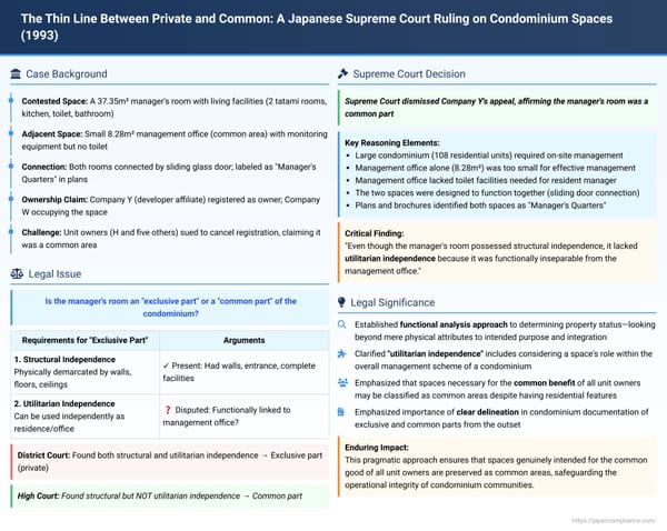 The Thin Line Between Private and Common: A Deep Dive into a Japanese Supreme Court Ruling on Condominium Spaces