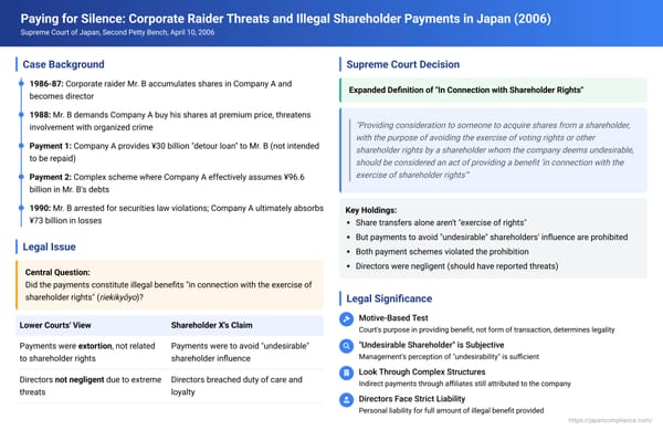 Paying for Silence: Corporate Raider Threats and Illegal Shareholder Payments in Japan