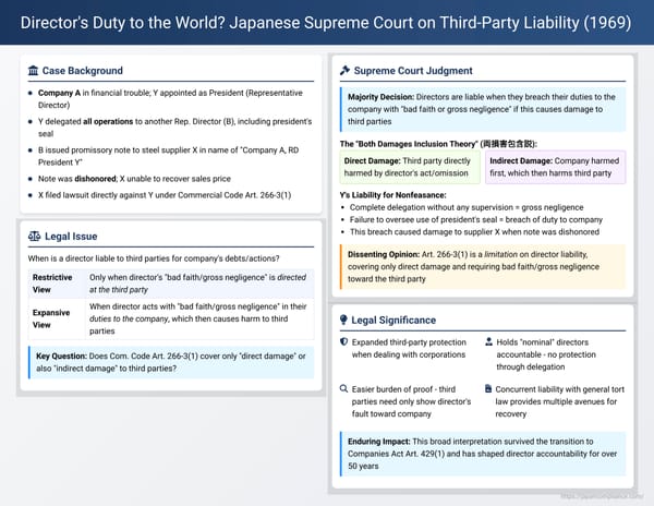 Director's Duty to the World? A Deep Dive into Japanese Supreme Court's View on Third-Party Liability