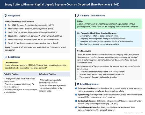Empty Coffers, Phantom Capital: Japan's Supreme Court on Disguised Share Payments