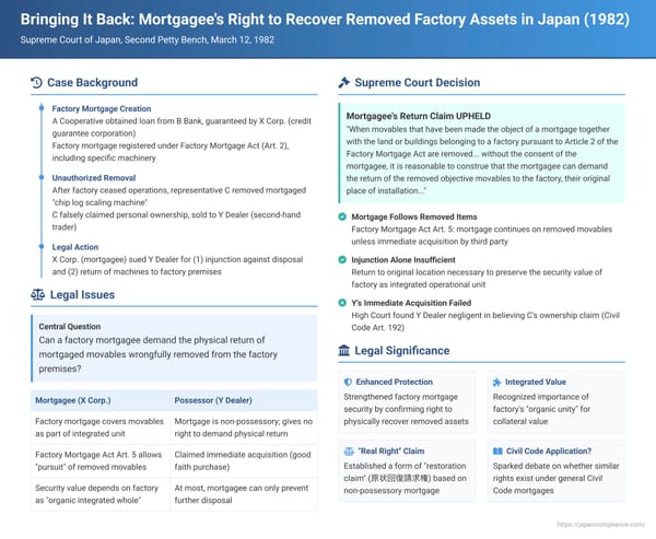 Bringing It Back: Mortgagee's Right to Recover Removed Factory Assets in Japan