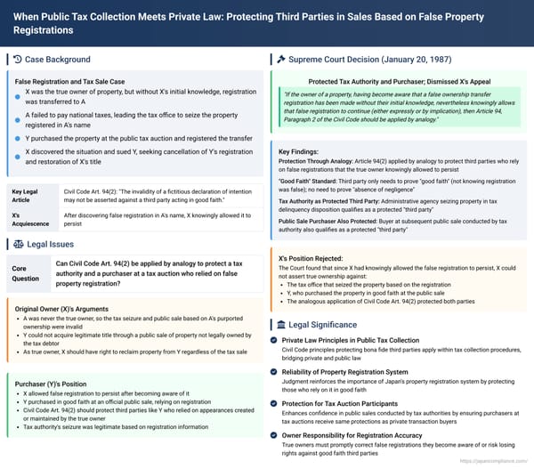 When Public Tax Collection Meets Private Law: Protecting Third Parties in Sales Based on False Property Registrations