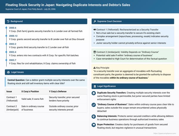 Floating Stock Security in Japan: Navigating Duplicate Interests and Debtor's Sales