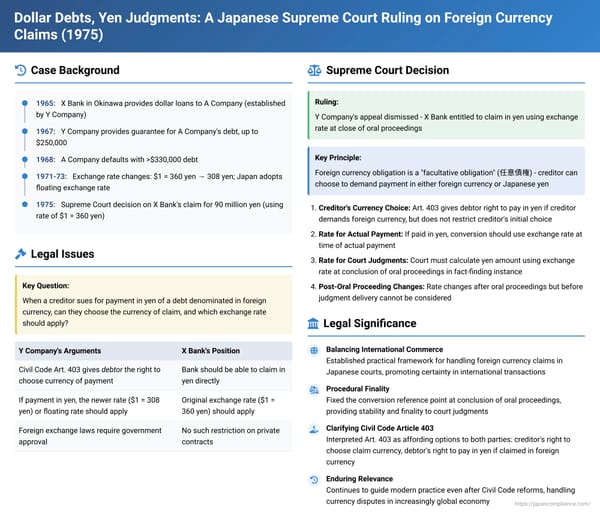 Dollar Debts, Yen Judgments: A Japanese Supreme Court Ruling on Foreign Currency Claims