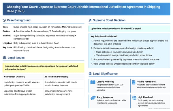 Choosing Your Court: Japanese Supreme Court Upholds International Jurisdiction Agreement in Shipping Case