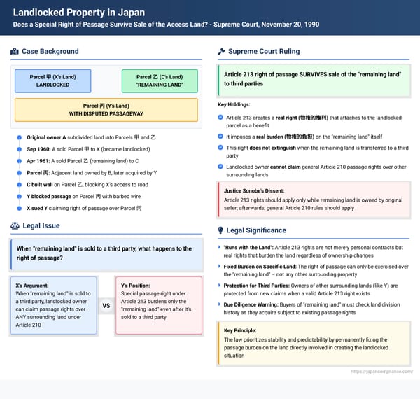 Landlocked Property in Japan: Does a Special Right of Passage Survive Sale of the Access Land?