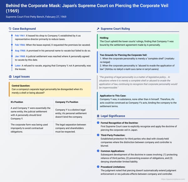 Behind the Corporate Mask: Japan's Supreme Court on Piercing the Corporate Veil