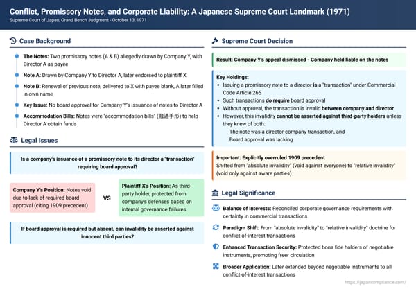 Conflict, Promissory Notes, and Corporate Liability: A Japanese Supreme Court Landmark on Director Transactions