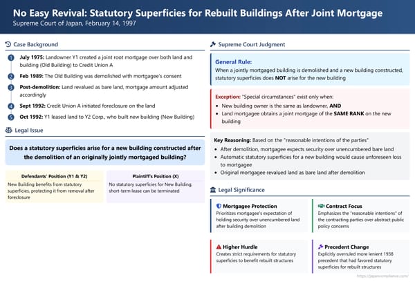No Easy Revival: Statutory Superficies for Rebuilt Buildings After Joint Mortgage in Japan