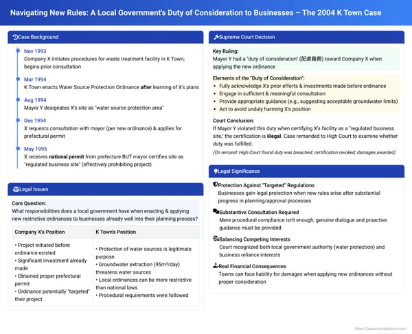 Navigating New Rules: A Local Government's Duty of Consideration to Businesses – The 2004 K Town Case