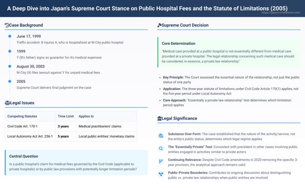 A Deep Dive into Japan's Supreme Court Stance on Public Hospital Fees and the Statute of Limitations