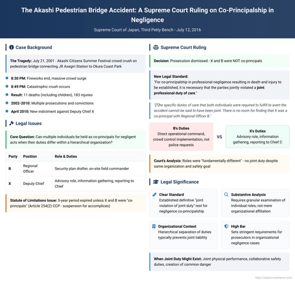 The Akashi Pedestrian Bridge Accident: A Supreme Court Ruling on Co-Principalship in Negligence