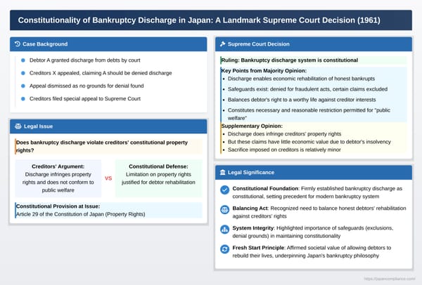 Constitutionality of Bankruptcy Discharge in Japan: A Landmark Supreme Court Decision