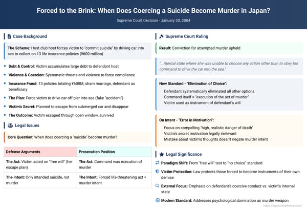 Forced to the Brink: When Does Coercing a Suicide Become Murder in Japan?