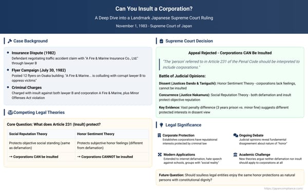 Can You Insult a Corporation? A Deep Dive into a Landmark Japanese Supreme Court Ruling