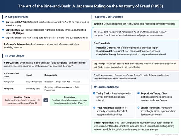 The Art of the Dine-and-Dash: A Japanese Ruling on the Anatomy of Fraud