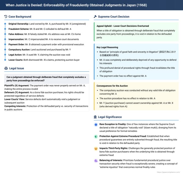 When Justice is Denied: Enforceability of Fraudulently Obtained Judgments in Japan