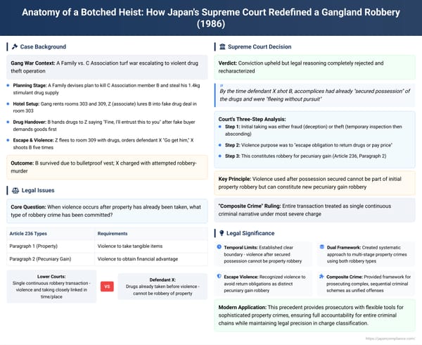 Anatomy of a Botched Heist: How Japan's Supreme Court Redefined a Gangland Robbery