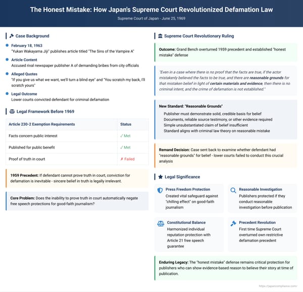 The Honest Mistake: How Japan's Supreme Court Revolutionized Defamation Law