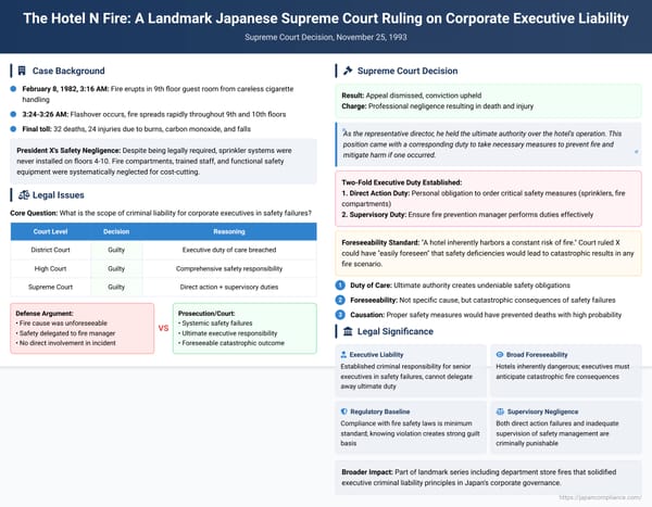 The Hotel N Fire: A Landmark Japanese Supreme Court Ruling on Corporate Executive Liability