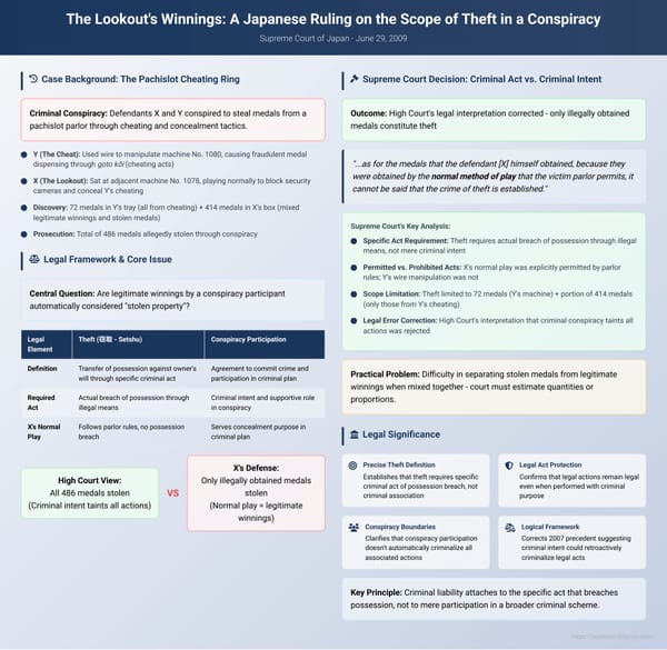 The Lookout's Winnings: A Japanese Ruling on the Scope of Theft in a Conspiracy