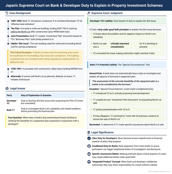 Whose Risk Is It Anyway? Japan's Supreme Court on Bank & Developer Duty to Explain in Property Investment Schemes