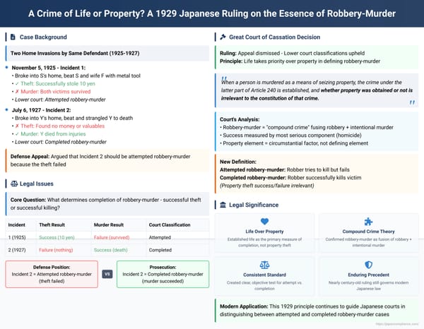 A Crime of Life or Property? A 1929 Japanese Ruling on the Essence of Robbery-Murder