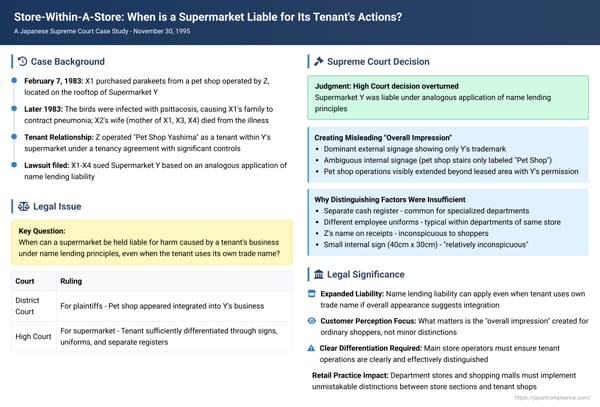 Store-Within-A-Store: When is a Supermarket Liable for Its Tenant's Actions? A Japanese Supreme Court Case Study