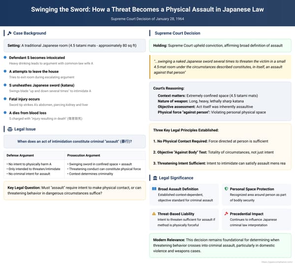 Swinging the Sword: How a Threat Becomes a Physical Assault in Japanese Law