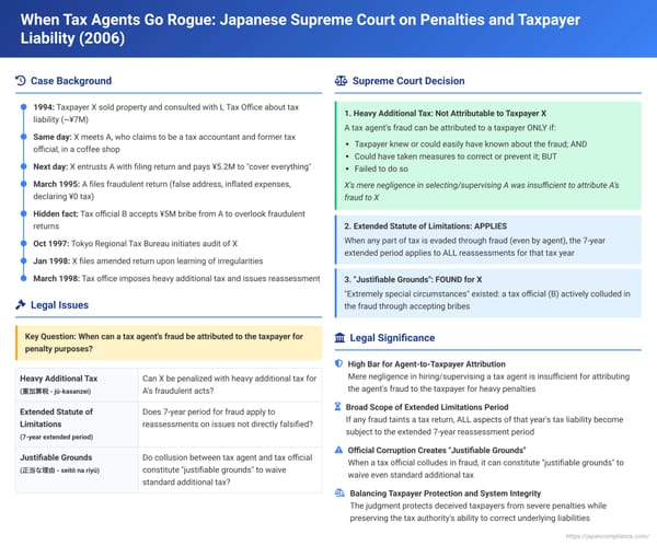 When Tax Agents Go Rogue: Japanese Supreme Court on Penalties and Taxpayer Liability