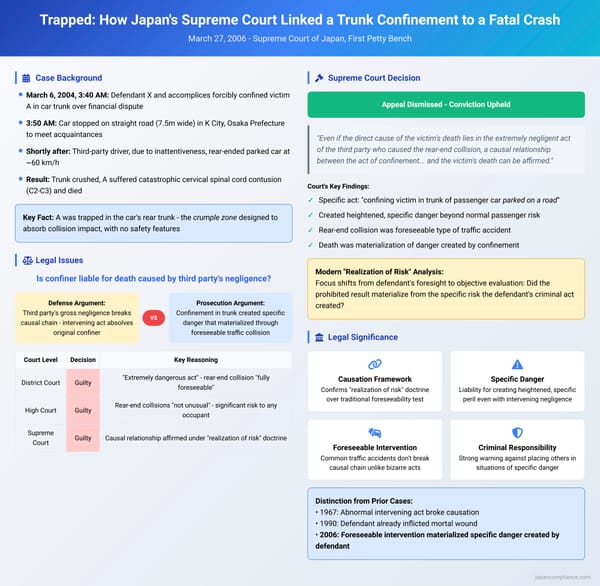 Trapped: How Japan's Supreme Court Linked a Trunk Confinement to a Fatal Crash